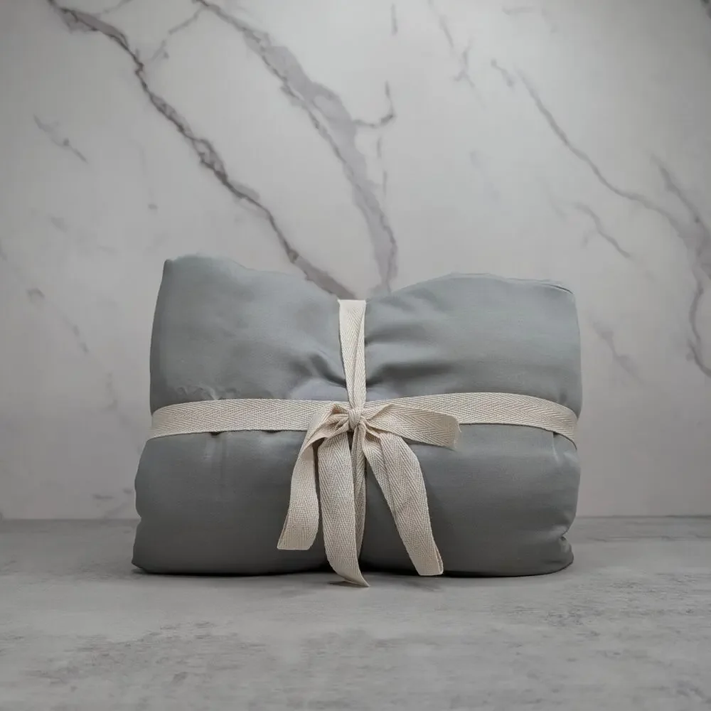 Quince Bamboo Duvet Cover - Full/Queen Eucalyptus Gray
